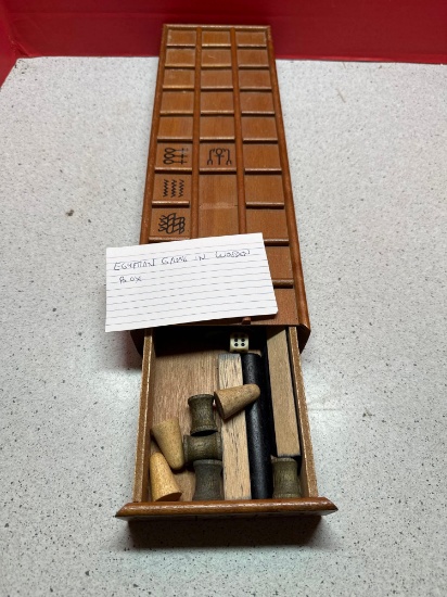 Egyptian game in wooden box