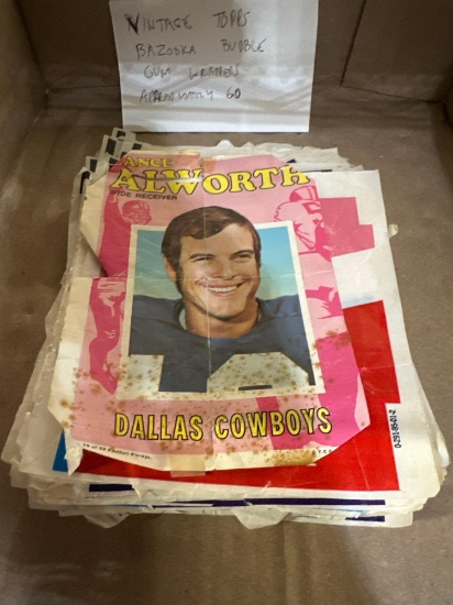 vintage topps Bazooka bubble gum wrappers apx 60