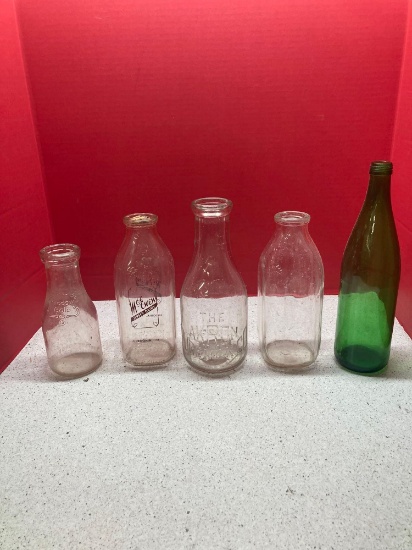 Vintage milk bottles