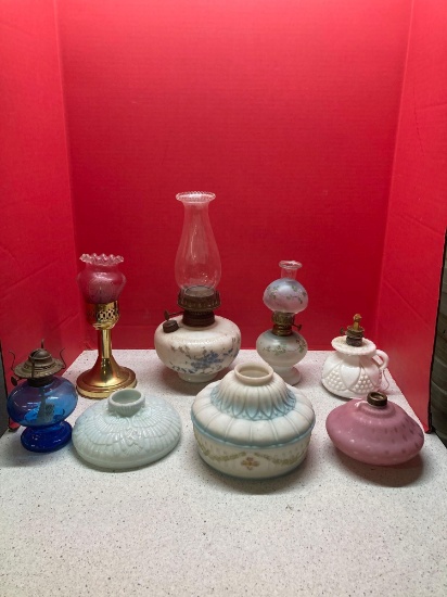 Hurricane lamps, extra glass tops