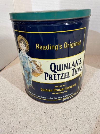 Quinlan?s Pretzel Thins Tin