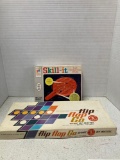 Vintage games, flip flop go and skill it