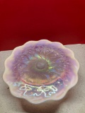 Fenton white opalescent cake plate
