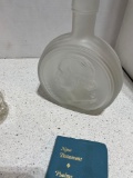 Vintage wedding cake topper Val Saint Lambert candleholder Vintage clear glass candle holder vintage