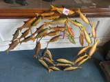 vintage metal fish display