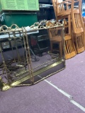 brass fireplace screen tools hearth ordinate