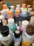 large misc lot including food colorings, commercial paper towel holders, key chains, pet supplies