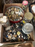Red tea co figurines and button collection