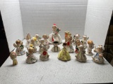 Ceramic figurines, including a head vase