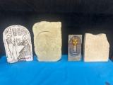 4 Egyptian plaques