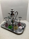 Stunning Farber brothers cocktail set with tray