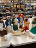 Blow mold nativity figures. 12? tall