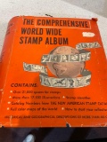 Comprehensive world wide stamp album with quite a few stamps in place