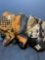 three children?s Little League baseball gloves
