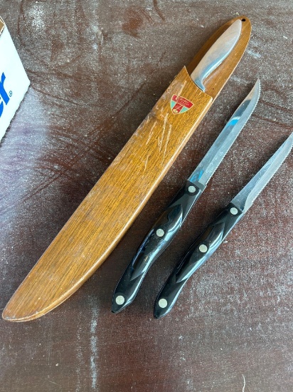 2 CUTCO knives 1 Gerber knife