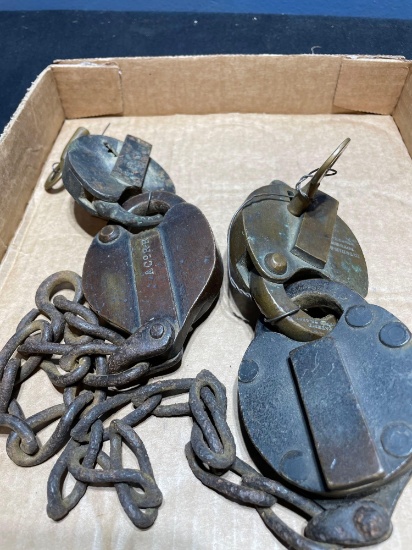 vintage Bessemer & Lake Erie railroad locks and keys