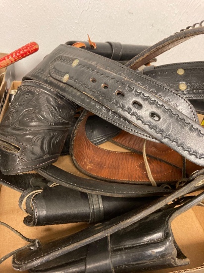 Leather gun holsters