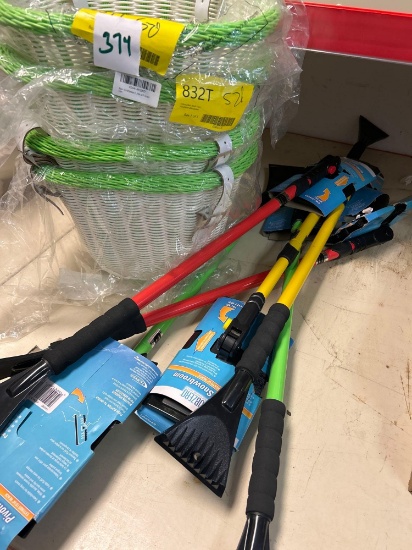 ice scrapers plastic baskets