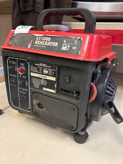 ET 1000 generator 2 cycle gas
