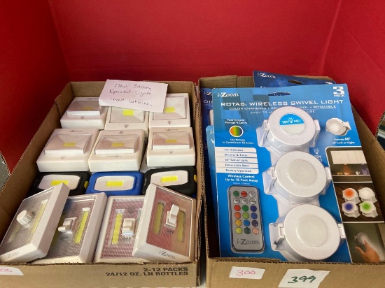 Battery operated lights needs batteries also wireless swivel lights