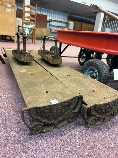 2 1920s deco light fixtures