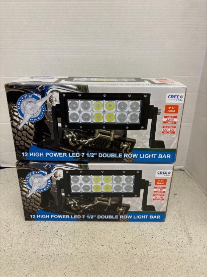 Two new boxes of 12 high-power LED 7 1/2 inch double row light bars
