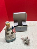 Lladro Birds in box, Betsy Ross, spoon storage figurine