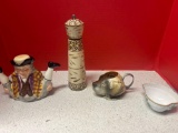 herend heart bowl, Tony Wood Staffordshire figural, William teapot, dog creamer, temptations pepper