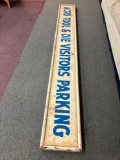 vintage ACRO tool and die visitors parking double sided sign
