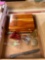 Glass cups flatware and Bible in case