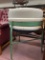 vintage porcelain and metal wash tub