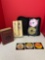 Vintage wall phone, 90s CDs, Phunology book, Record coasters