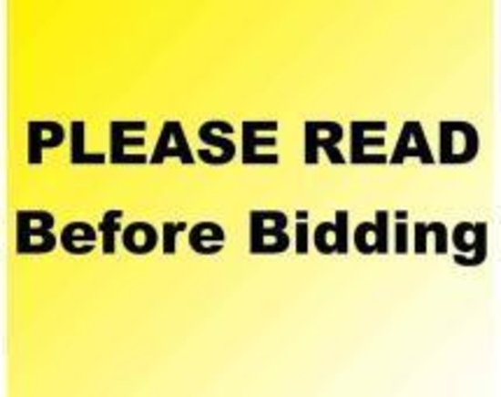 PLEASE READ BEFORE BIDDING