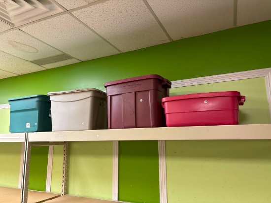 Four totes with lids