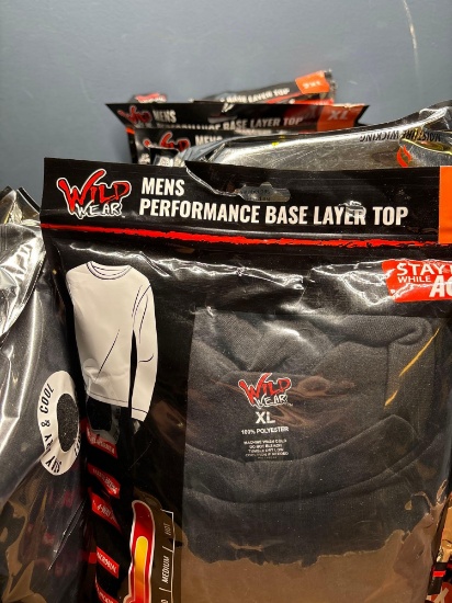 wild wear men?s performance base layer top new different sizes