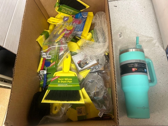 dust pans and insulated cup