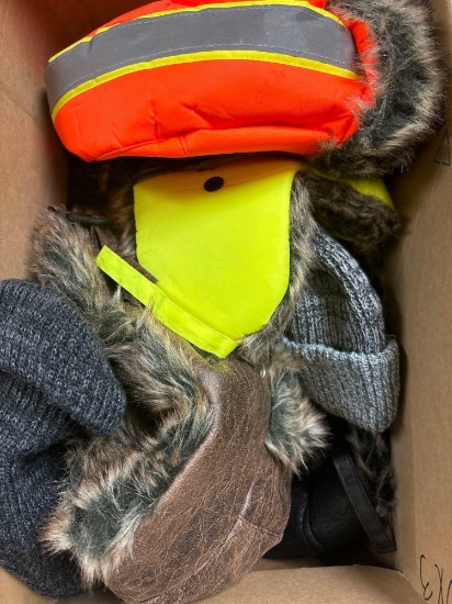 brand new box of winter hats