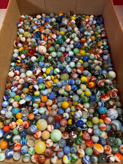 large quantity of vintage marbles