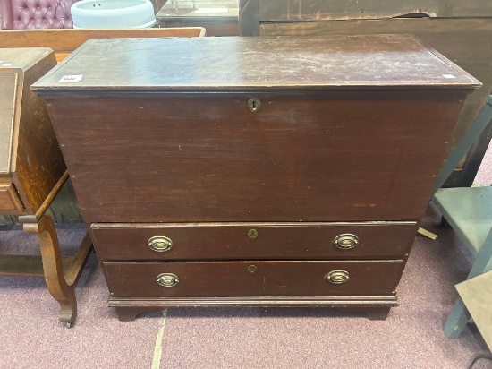 primitive trunk with two drawers
