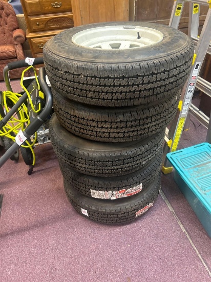 5 firestone tires and wheels trailer tires