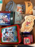 Box full of tins some vintage