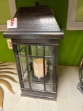 Large lantern with battery operated candle