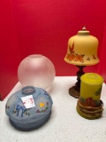 Antique table lamps, antique lampshades