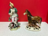 art, glass, porcelain horse, Wedgewood, etc.