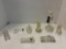 8 vintage figural glass candy containers