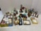 Salt and pepper shakers, Mini glass bottles, Porcelain Figurines