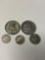 variety Columbia half dollar 3 cent 10 cent 5 cent half dollar coins