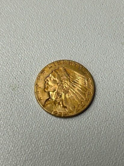 USA 2 1/2 dollar gold Indian head coin 1925