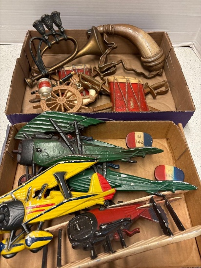Vintage metal wall plaques, decor