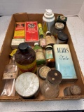 Vintage advertising bottles, medicinal